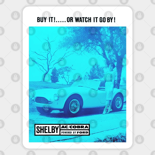 The first Shelby Cobra advertisement - 1962 Magnet by retropetrol